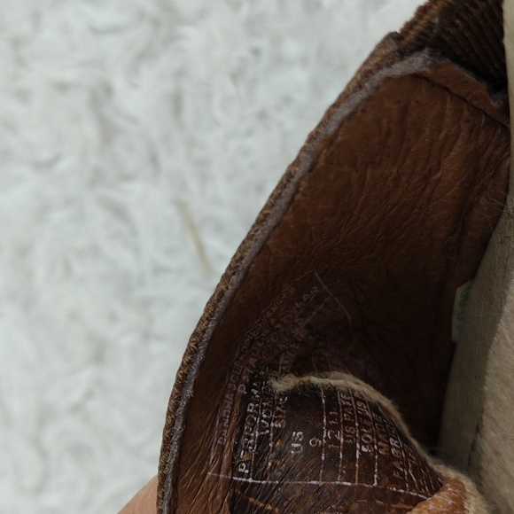Patagonia Brown Leather Suede Ruching Upper Round Open Toe Slide Flat Sandal - Picture 11 of 16